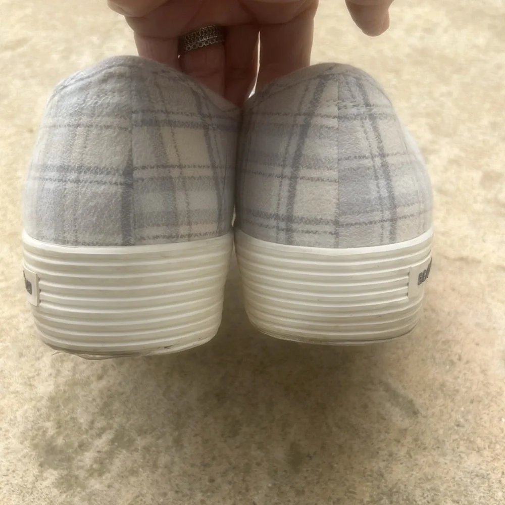 Seavees Women's Monterey Platform Dove Plaid Flannel Sneakers Women's Size 10